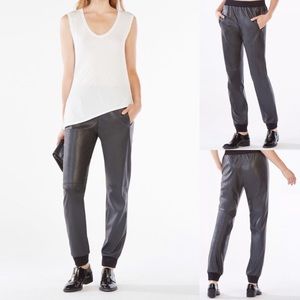 BCBG Sugi leather leggings.